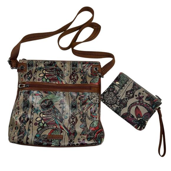 Sakroots Spirit Desert Wild at Heart Crossbody Shoulder Bag + Wallet Pouch - Picture 1 of 15